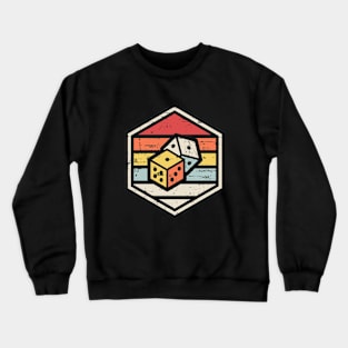 Retro Badge Dice Crewneck Sweatshirt